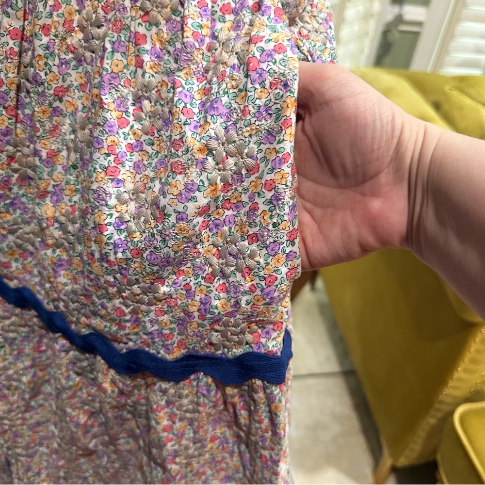 Anthropologies Just Me Floral Embroidered Maxi Dress – Size Large - Picture 10 of 11